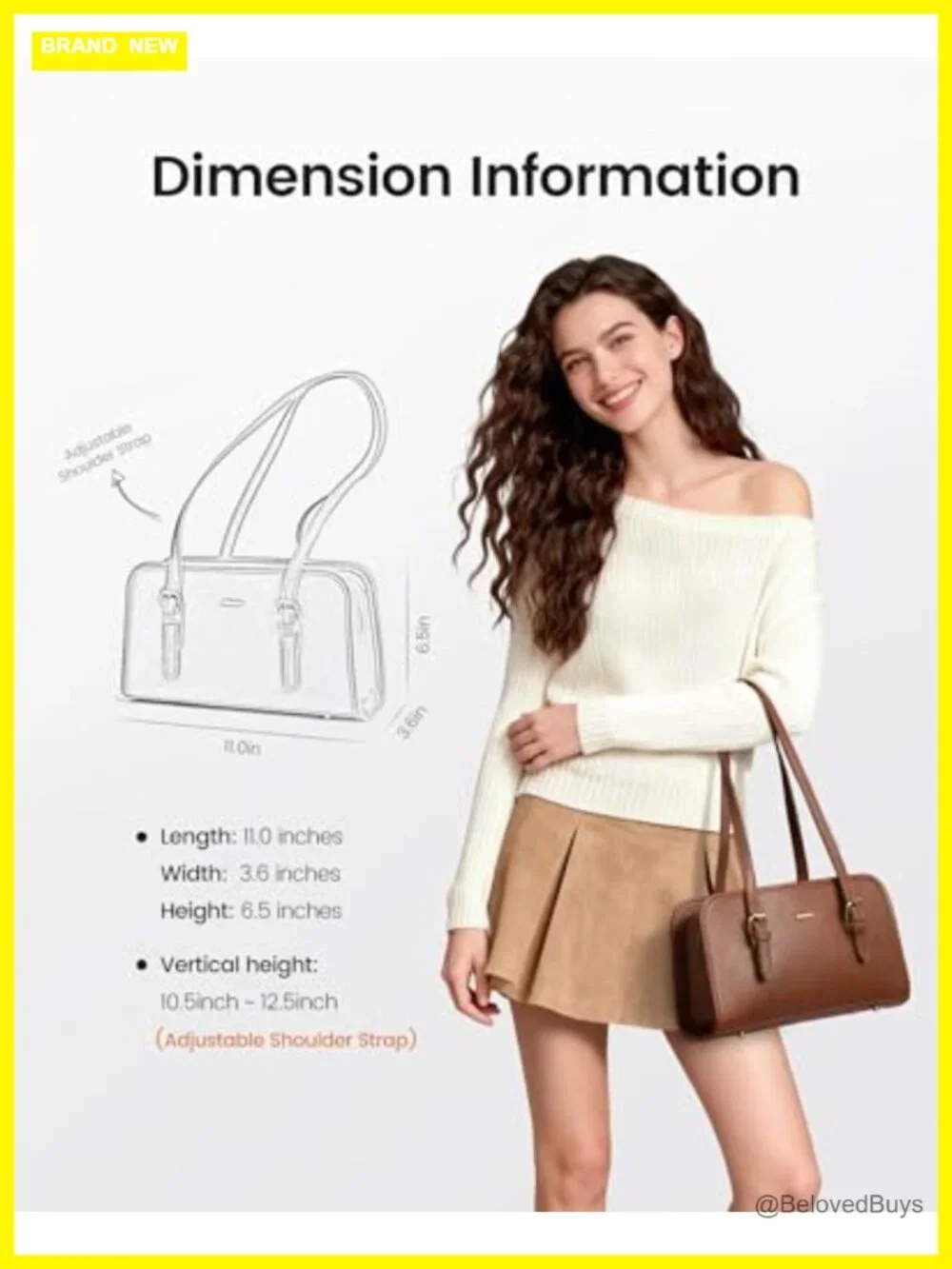 Vegan Leather Swing Zip Shoulder Bag with Cherry Accent